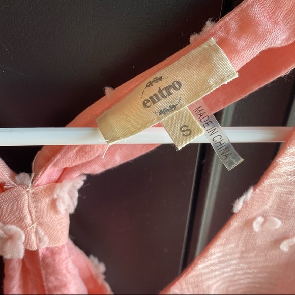 Entro Pink Tank Blouse Size Small - Picture 4 of 5